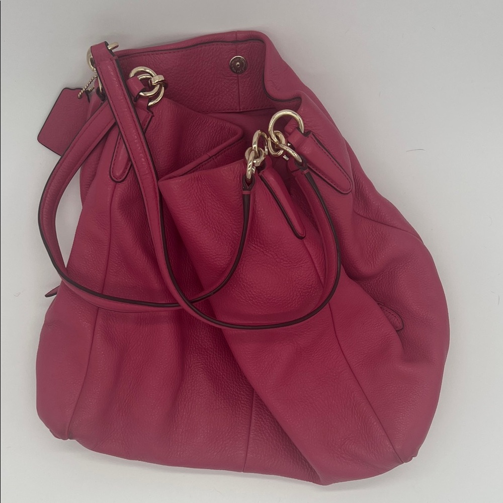 Coach Madison Elegant Pink Leather Tote Bag